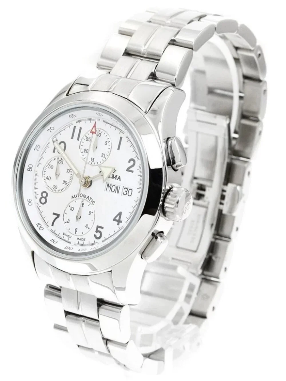 DELMA Klondike Chronograph 467.384 Day date white Dial Automatic Men's_967723